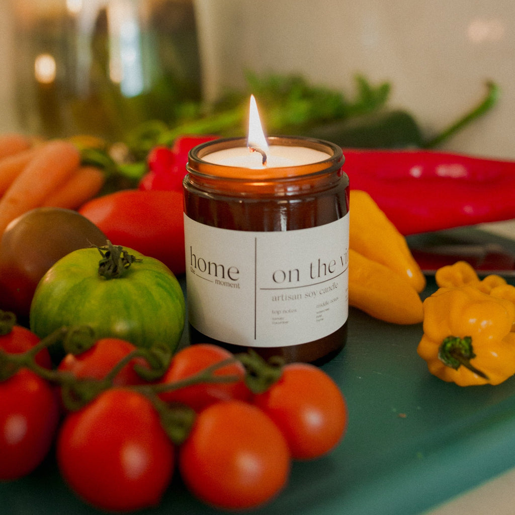 On The Vine | Tomato vine & Basil Fragranced Candle