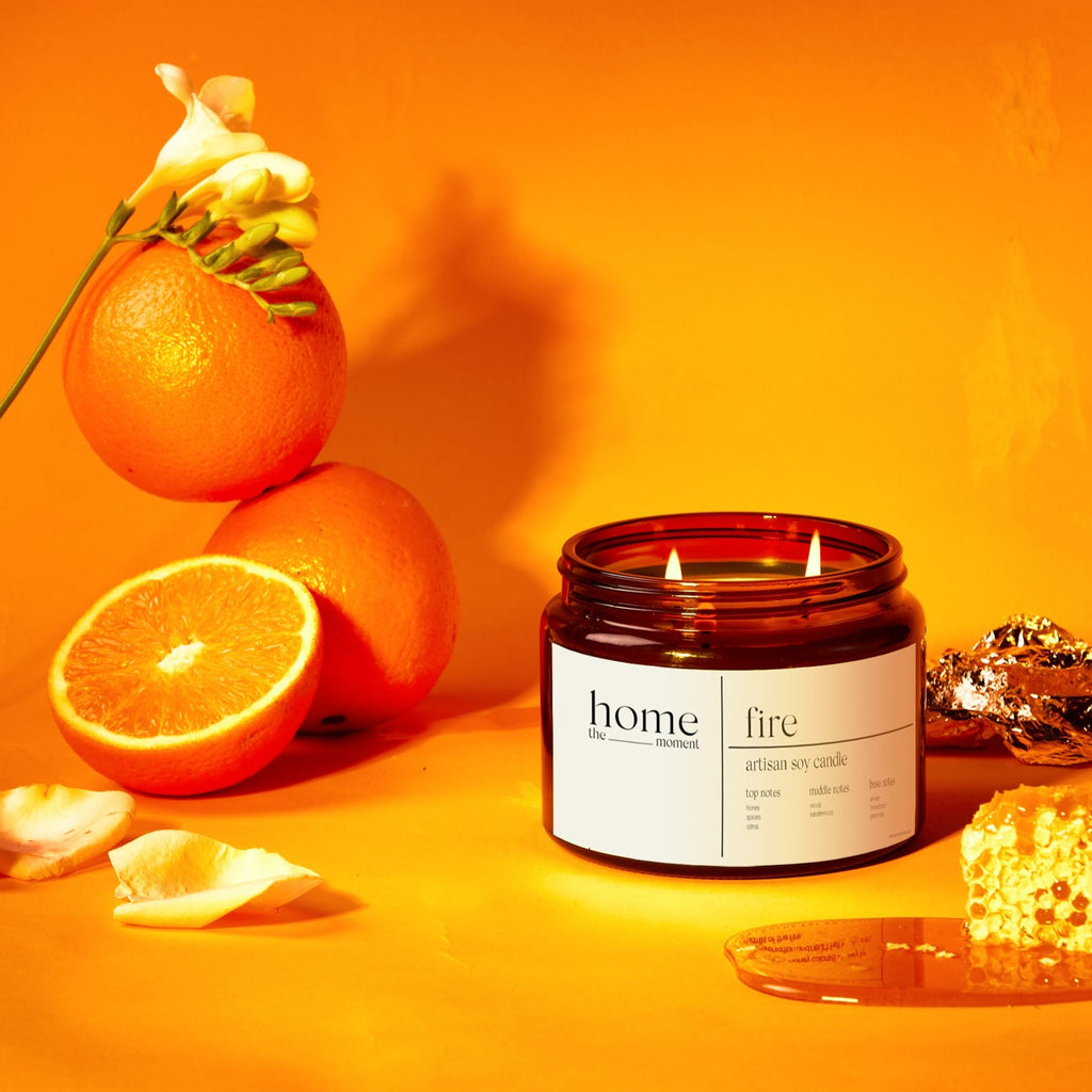 Fire | Honey & Sandalwood Fragranced Candle